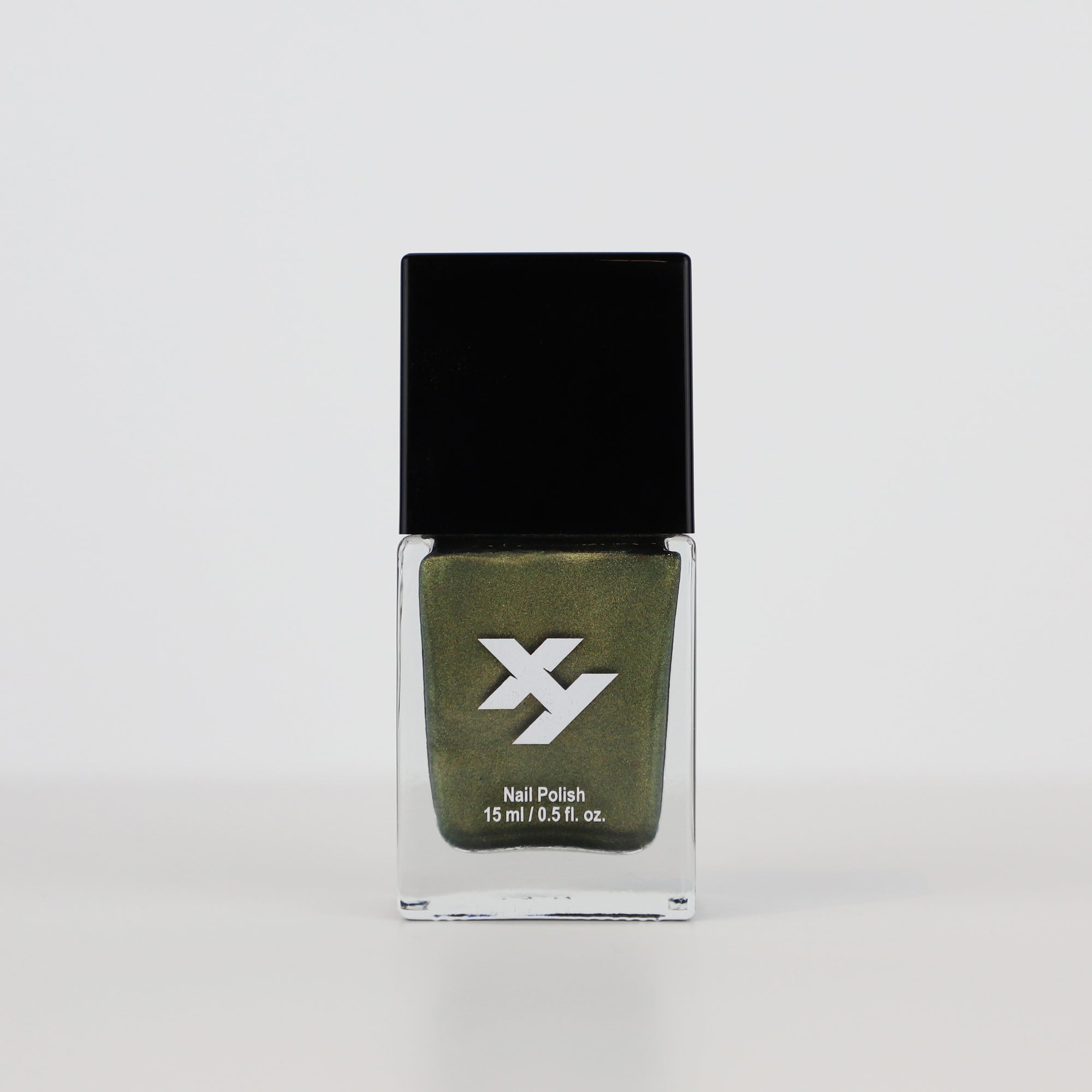 Front view of a bottle of Wanderer Y nail polish