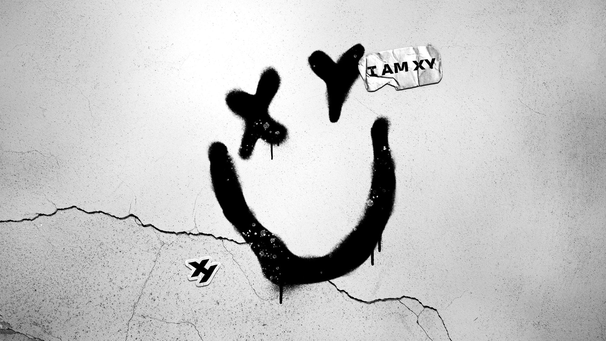 XY Smiley Face graffiti